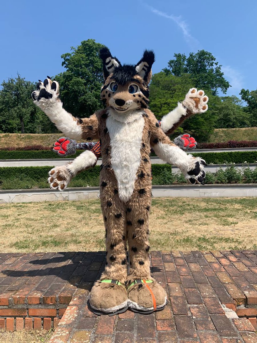 Lynx become ascended
I became the god of head pats !

Middle paws <a href="/MiloBlackstar/">Milo Blackstar</a> 
Brown paws <a href="/RCaracal/">ReggieTheCaracal</a> 
Black paws 🐱

#FursuitsFriday #furry #fursuit 
#fursuit #Hindu