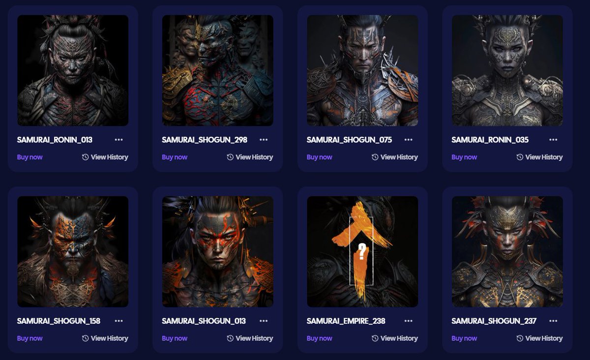 samurai_xdc's tweet image. Despite having had many problems with our Internet company and IPFS, the SamurAI collection is slowly being revealed and looks spectacular on @PrimeportXYZ 

Next few days all the problems will be solved and you will be able to reveal all your NFTs. 

primeport.xyz/drops/samurai