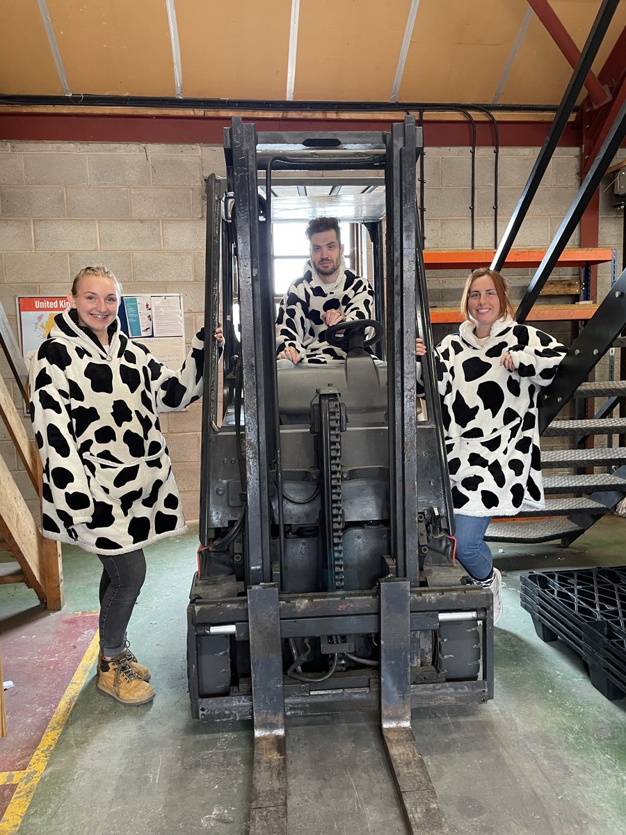 With all this new product arriving at our warehouse, it's important we learn how to shift it safely! 

So, today we're trading our wellies for steel toecaps and getting those forklift licenses! (Got to stay on brand with the cow Oodies though 🐮) 

Wish us luck... 😬