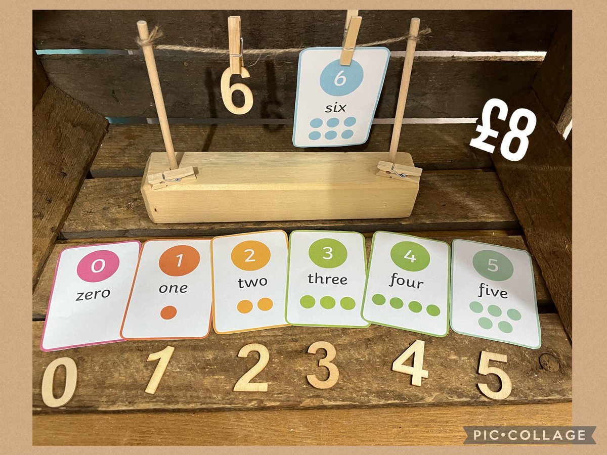 Learning numbers set/ Fine motor set 
Peg the matching number to the card 

Just 2 available 

£8 
Plus postage and packing costs 

Please visit our Facebook page 

items are preloved but in excellent condition

Sorry wooden crate isn't for sale its for display purposes only