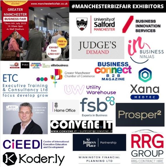 Next Thursday 6 July the #DreamTeam (Jacob, Kevin & Sharon) will be deep in conversation at @LiverpoolBA 's #ManchesterBizFair at the @AJ Bell Stadium. If you're there come and say hello 🤗