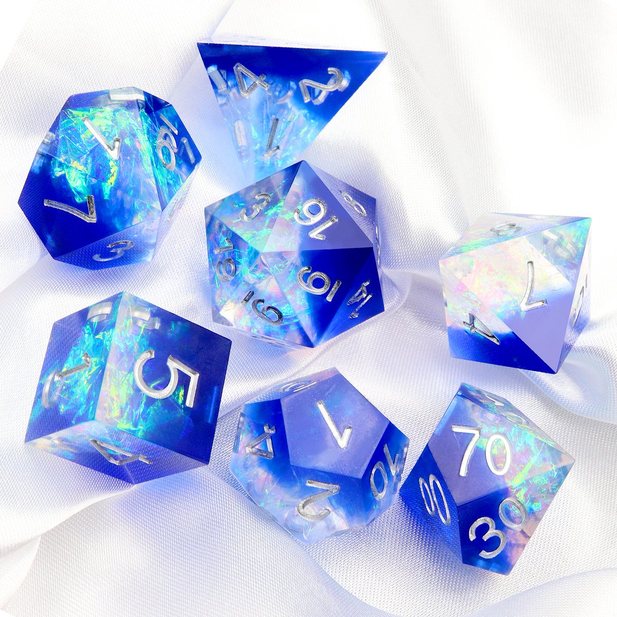 Icy blue sharp edge dice, coming soon.
.
#haxtecdice #dnddice #handmadedice #sharpedgedice #mylardice #diceset #bluedice #galaxydice #dicecollection #diceporn #dungeonsadnddragonsdice #rpgdice #ttrpgdice