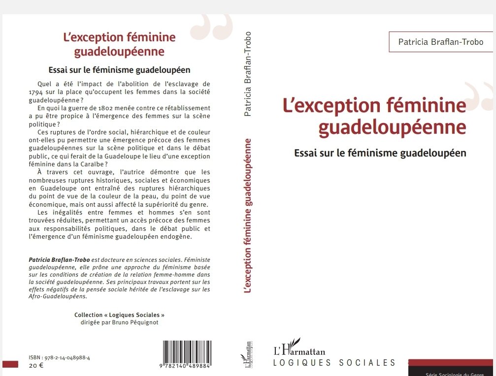 Voilà. Il est arrivé.
L'exception féminine guadeloupéenne.
Essai sur le féminisme guadeloupéen.
Déjà disponible sur le site de <a href="/HarmattanParis/">Éditions L'Harmattan</a>