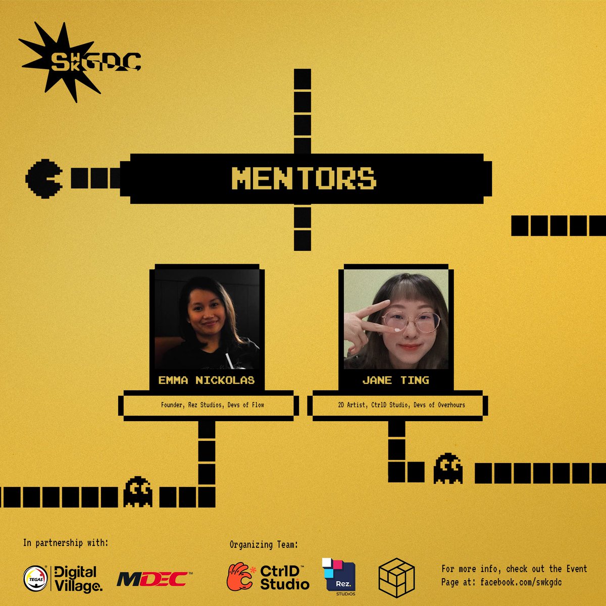 Here is our roster of talented industry players who will be mentoring at the #SwkGDC #GameJam 2023! Excited to have @Larxy of @personatheorymy and @96lions_ from @uowmcreative onboard!😄