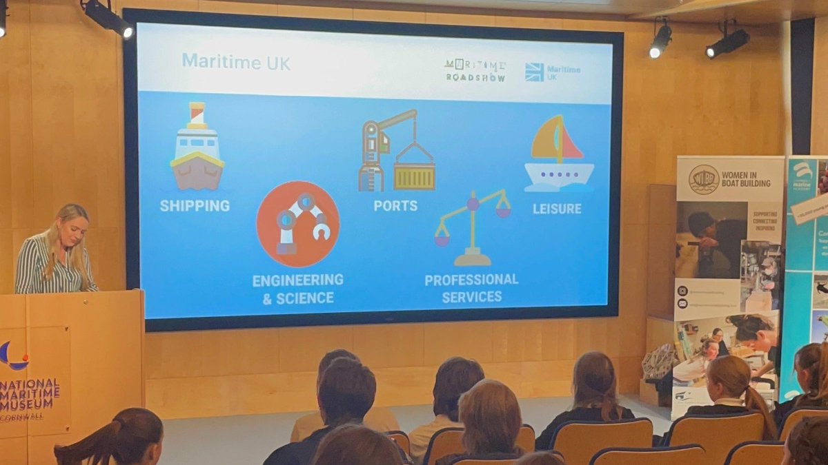 🚀 And we're off...🌊 Maritime UK Roadshow for Girls has officially launched in Cornwall!🙏 Our thanks to <a href="/TheNMMC/">National Maritime Museum Cornwall</a>  <a href="/CornwallMarine/">Cornwall Marine Network</a> #Womeninboatbuilding   &amp; #TechGirls for getting involved! 
This initiative is kindly supported by <a href="/transportgovuk/">Department for Transport</a> <a href="/MNWBUK/">Merchant Navy Welfare Board</a> #maritimeuk #STEM
