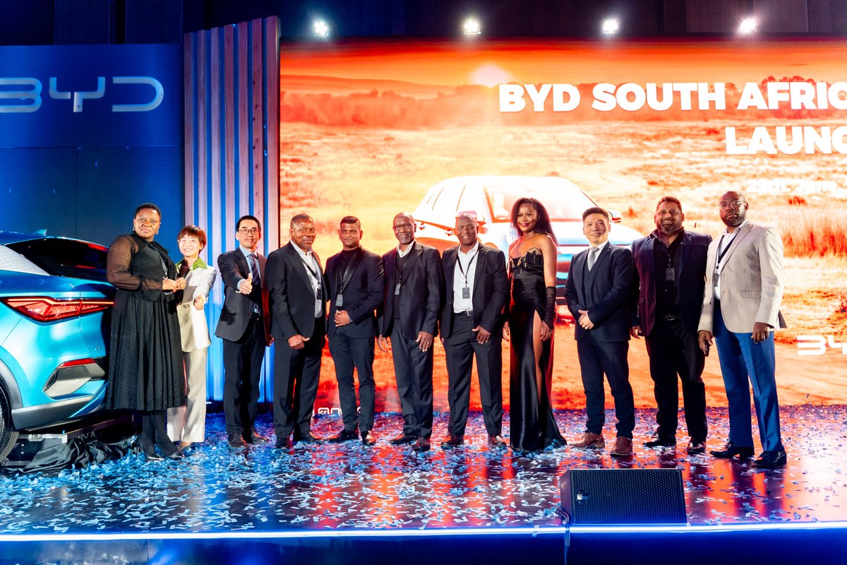 bydMEA's tweet photo. ๐ Thank you all for attending the successful BYD South Africa Launch Event! ๐ Your presence made it truly special. Stay tuned for more updates as we revolutionize the automotive industry. Until next time! ๐โจ
#BYDSouthAfrica #LaunchEvent #RevolutionizingTheFuture https://t.co/yOt2tZXd2T