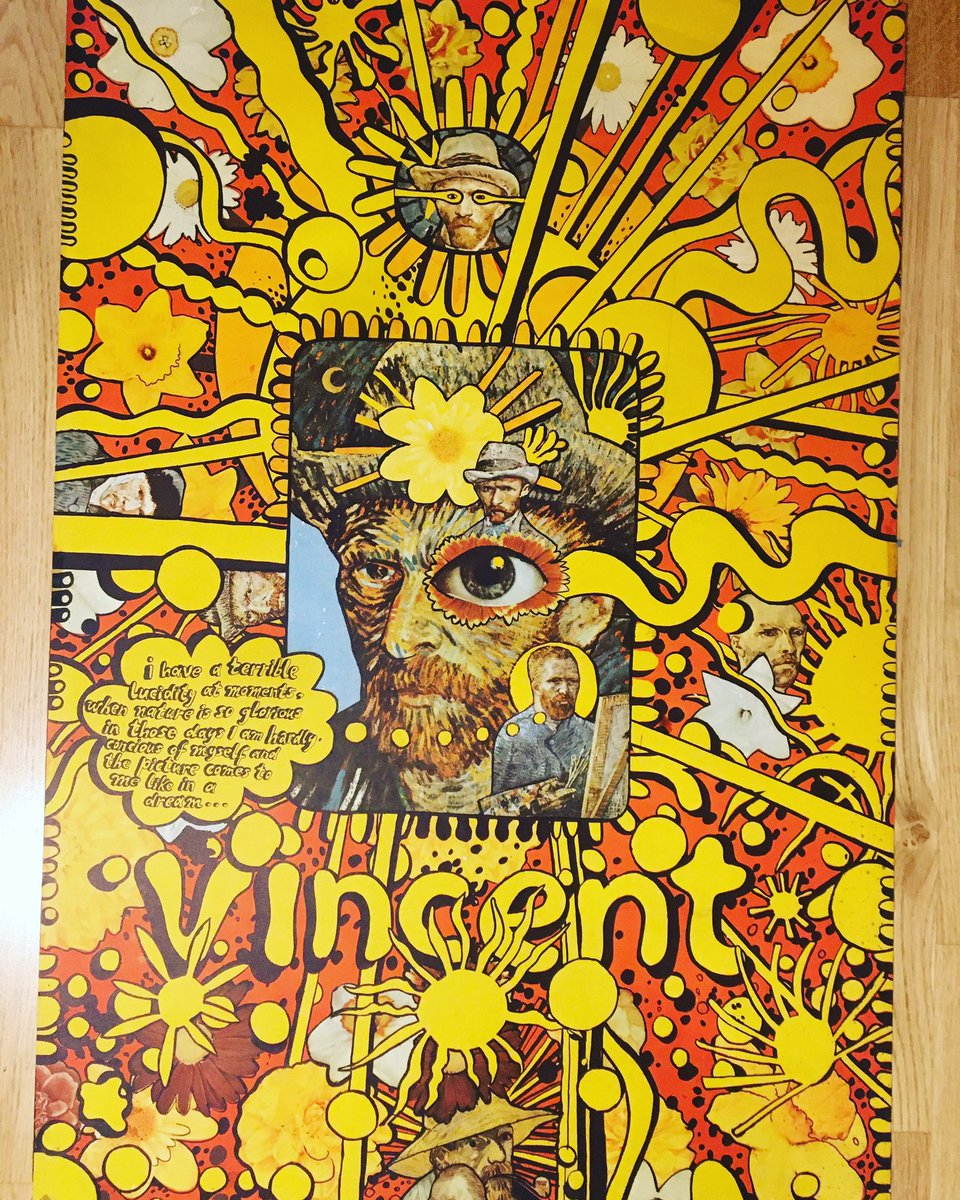 alon_ash's tweet photo. And here is a rare 1969 print of #martinsharp “Vincent” poster. Soon to be auctioned. The only known surviving copy on the market. Destined to be a jewel in any “psychedelic” #artcollector collection https://t.co/Lt40Js0BmU