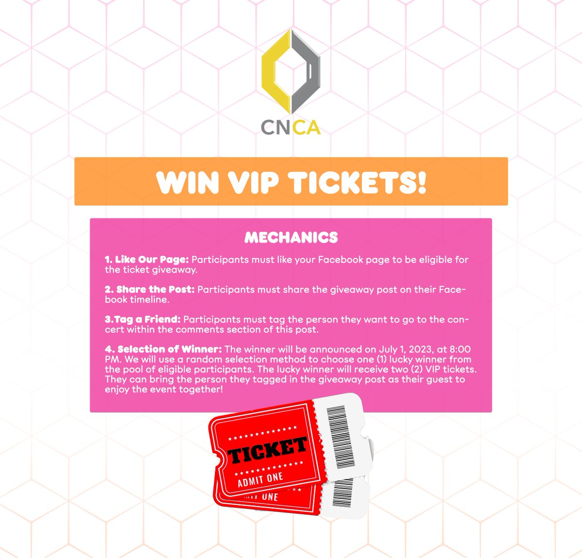 cnca_media's tweet photo. 🎉 WIN VIP TICKETS TO CHA EUN WOO'S FAN MEET! 🎉

To enter:
1️⃣ Like Our Page: Participants must like your Facebook page to be eligible for the ticket giveaway.
2️⃣ Share the Post: Participants must share the giveaway post on their Facebook timeline. https://t.co/snPlUDrR44