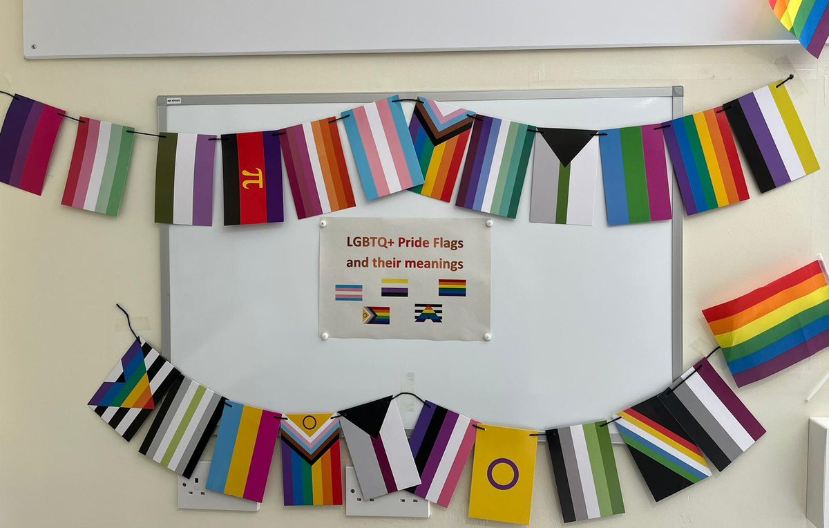ManchesterCRF's tweet photo. As part of #PrideMonth, Employee Health &amp; Wellbeing Champion and Clinical Research Practitioner, Nadia Rashid, gave a talk on Pride flags and their meanings to colleagues at NIHR Manchester CRF at Wythenshawe Hospital 🏳️‍🌈 https://t.co/aAeqPsw5sk