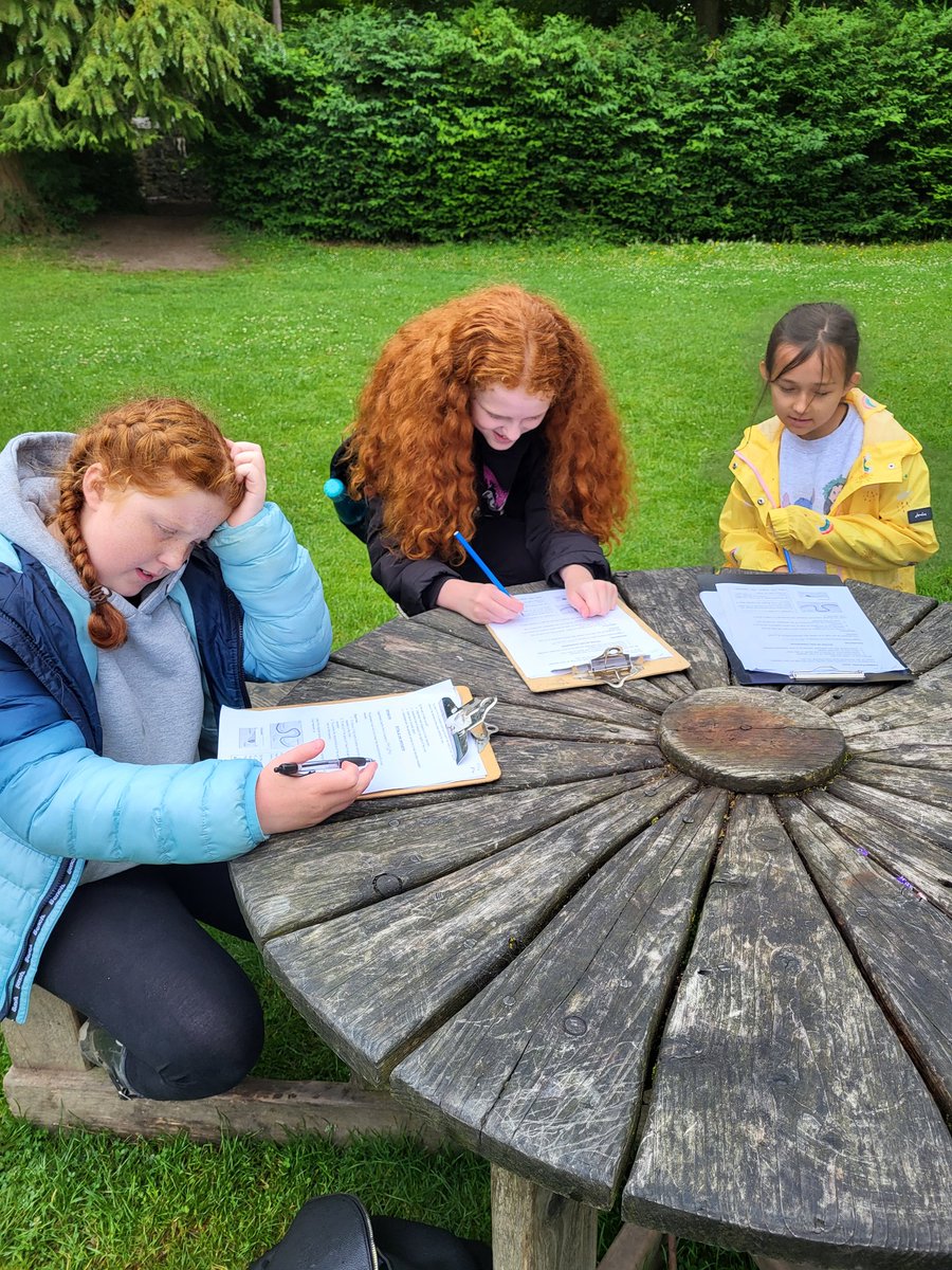 A nice but damp morning at Loggerheads with some of Year 6 girls, measuring the river, looking at a meander and trying not to fall over in the river @DSiabod <a href="/SychdynSchool/">Ysgol Sychdyn</a>