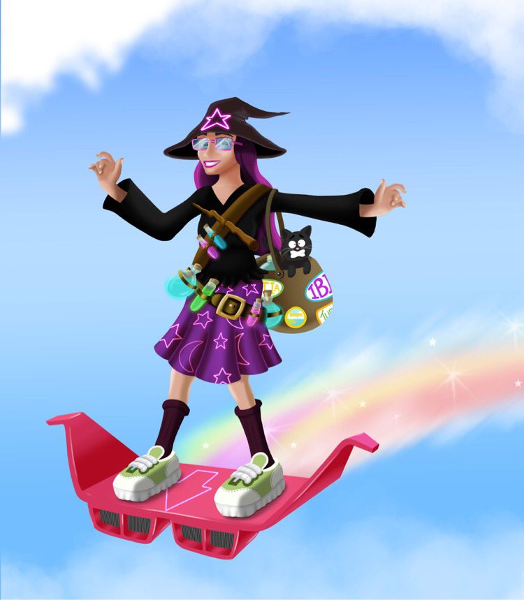 Madonions's tweet photo. A Witch away on her summer holidays https://t.co/wlgSWxmYNA