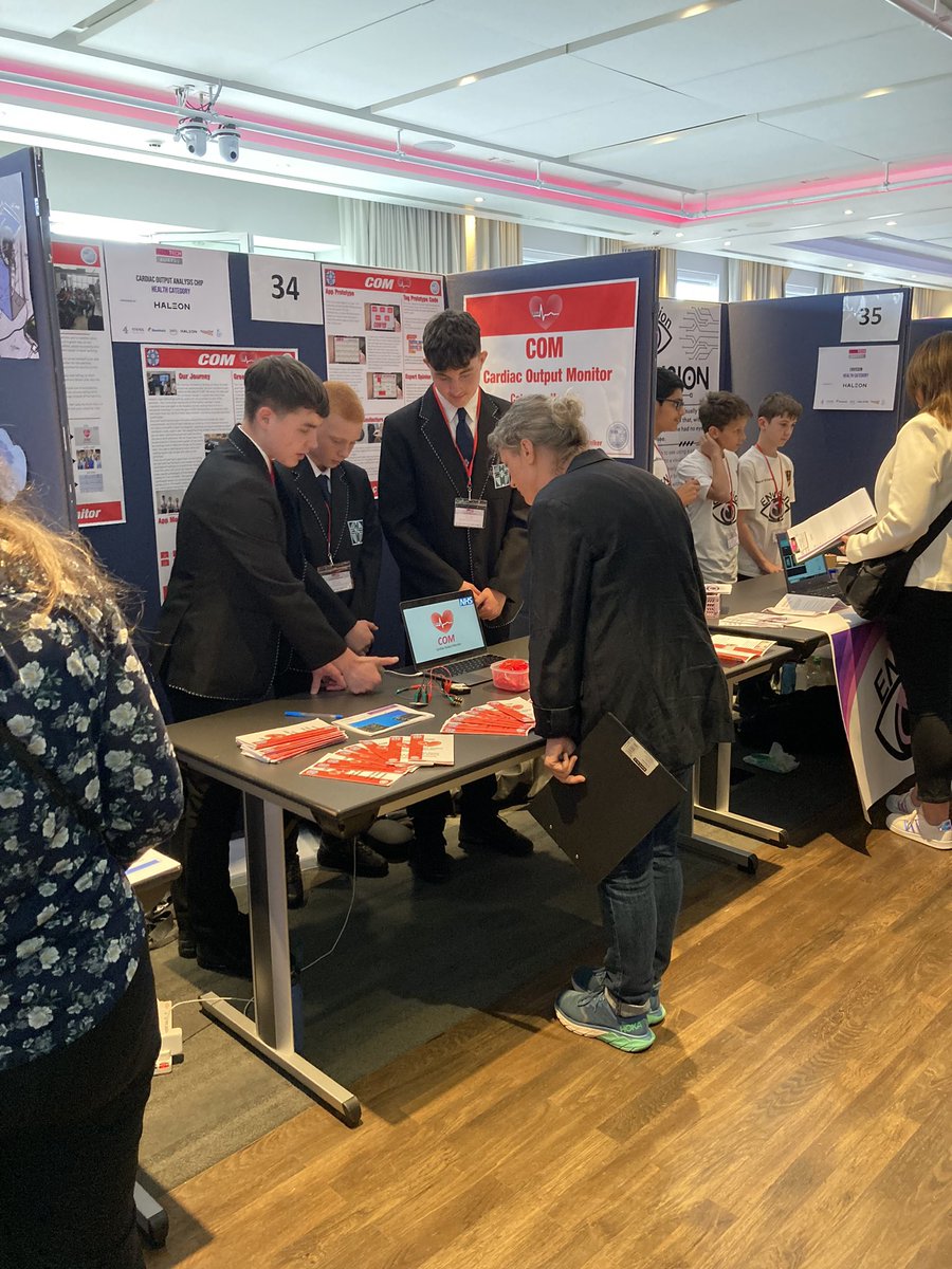 TechNDHS's tweet image. Presentation time! The boys explaining the product to the @teentechevent judges.