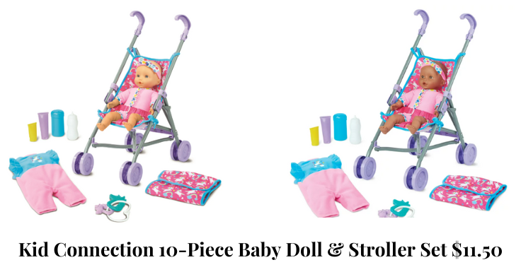 afrugalchick's tweet photo. Kid Connection 10-Piece Baby Doll &amp; Stroller Set 

https://t.co/nqXRehWMrW #save #walmart #Babydolls https://t.co/NUh4iDrMua