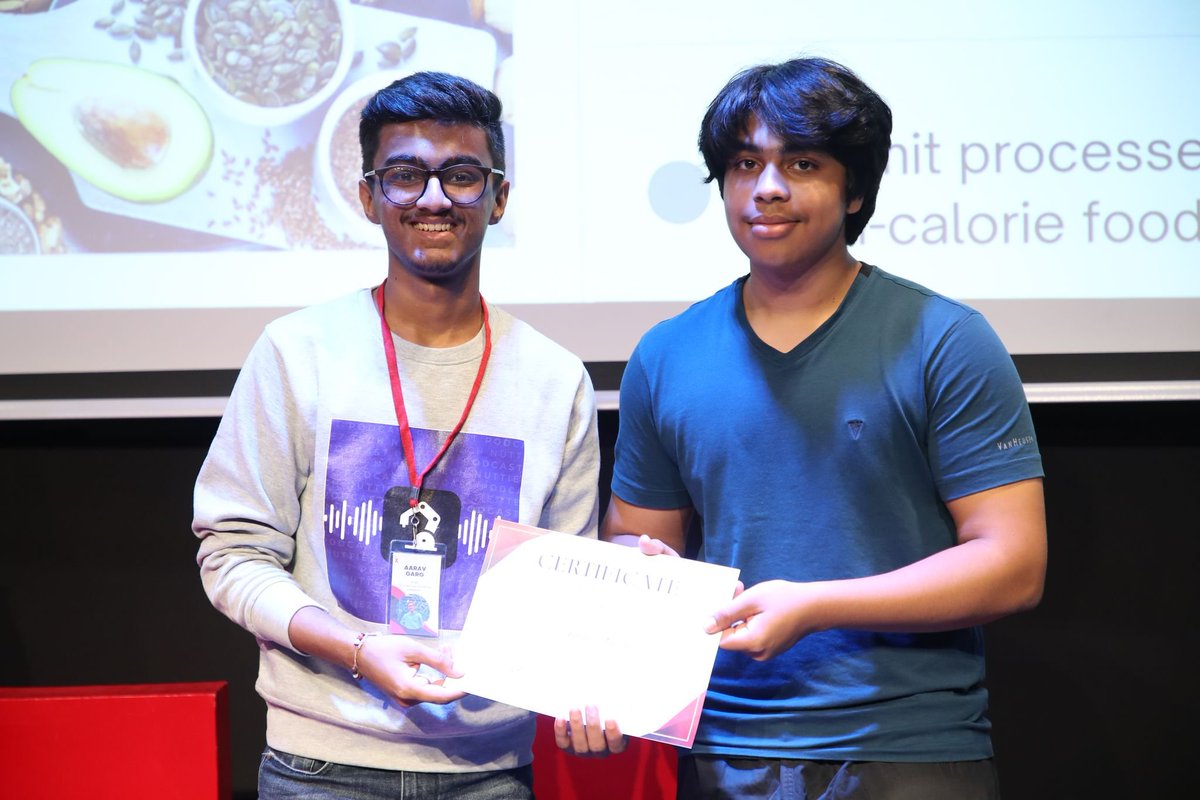 aaravgarg's tweet photo. It was so much fun delivering my 3rd @TEDx talk at TEDxISH.

Talked about the ‘Scary Impact of Artificial Intelligence’ and embedded an interesting thought experiment in the talk using AI itself.

Thank you, @Anvitha_k06 and the rest of the team, for having me! https://t.co/Mu7aa4NcFG
