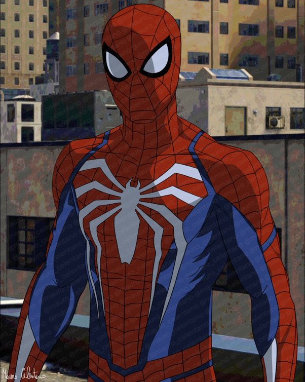 Mauro_Celentano's tweet photo. Spider-Men in the style of the ultimate Spider-Man tv show #spiderman #spidermanps4 https://t.co/yWedQLyBs1