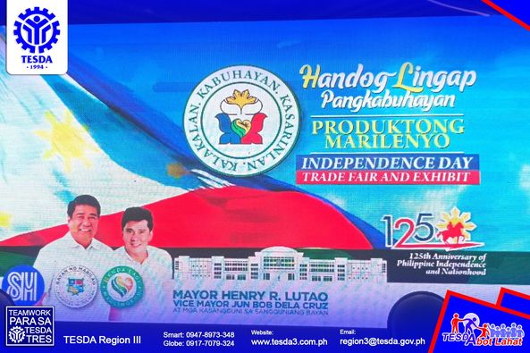 tesdaofficial's tweet photo. (1/2)
TINGNAN: Noong June 12, malugod na nakiisa ang TESDA Regional Training Center Central Luzon – Guiguinto sa pagdiriwang ng 125th anibersaryo ng ating kalayaan na may temang “Handog Lingap Pangkabuhayan: Produktong Marilenyo” na ginanap sa SM Marilao.
#LevelUpSaTESDA https://t.co/CajBH8nmwG