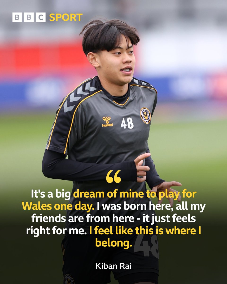BBCSportWales's tweet photo. ✅ First Nepalese pro in the EFL &amp; Premier League
🎯 Aiming to inspire others like him 
🏴󠁧󠁢󠁷󠁬󠁳󠁿 Sights set on playing for Wales 

Kiban Rai is building towards a BIG future! 🤩

#BBCFootball | #Exiles #Wales https://t.co/NIBSRmwCoD