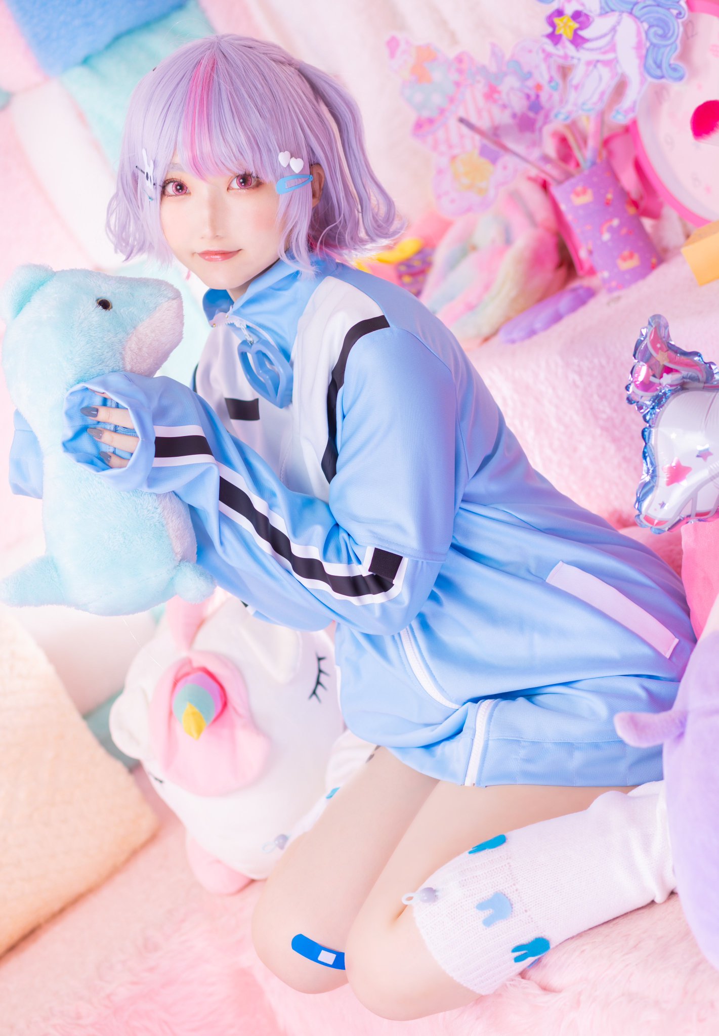 Amazon.co.jp: [fenglei] 兎咲ミミ 新衣装 コスプレ衣装 +髪飾り