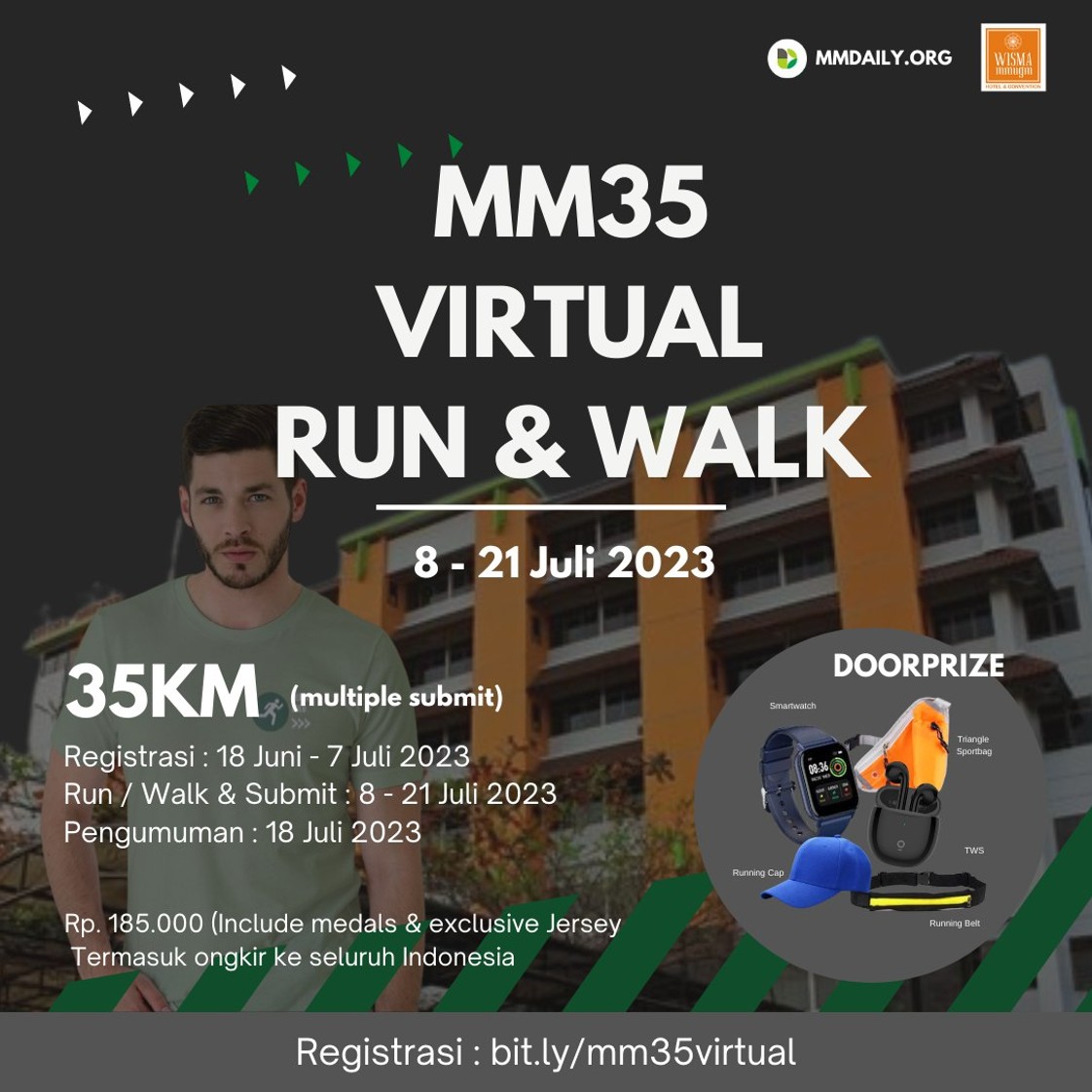 LarikuInfo's tweet photo. 🔽
🚶 MM35 Virtual Run and Walk
🗓 08-21 Jul 2023
📐 35K • Virtual Run
🌤️ Bebas / Anywhere
💛
🌏 https://t.co/iAfIfXvHcH ⏪
🔺
🔺

•••
 #MM35VirtualRunWalk #MMDaily #EksperiaID #LariKuinfo #VirtualRun #VirtualWalk #KalenderLari #LombaLari #mmdailyorg https://t.co/4JGbMw8U0Y https://t.co/JC8iOkgr08