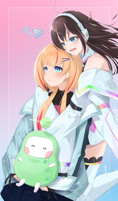 ミラク&アイちゃん&まるまる!
 #AMGアリルファンアート展
#おえかきアリルズ #allele_anime
#キズナアイ 