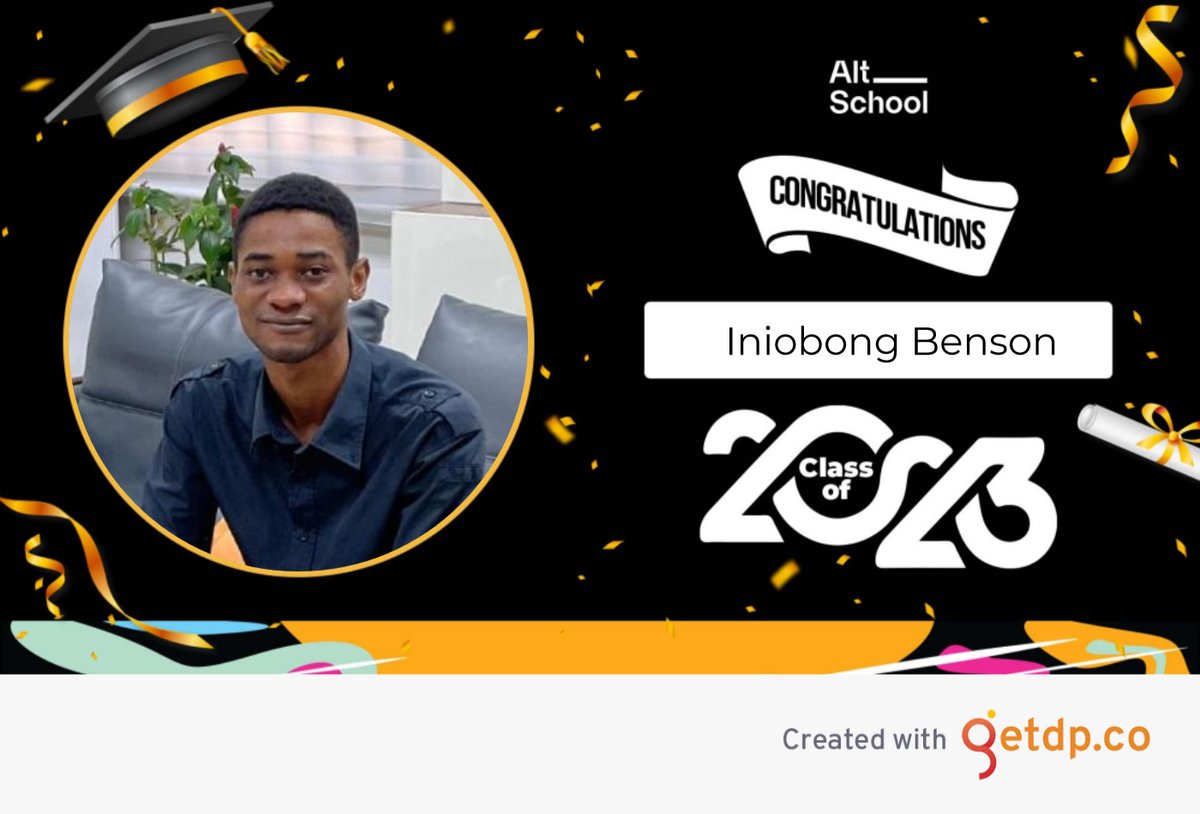 linibenson's tweet photo. It's graduation day 🥳@AltSchoolAfrica
Python Backend 🚀
#AltSchoolAfrica #AltGrad23 https://t.co/2QOqKwVpeg