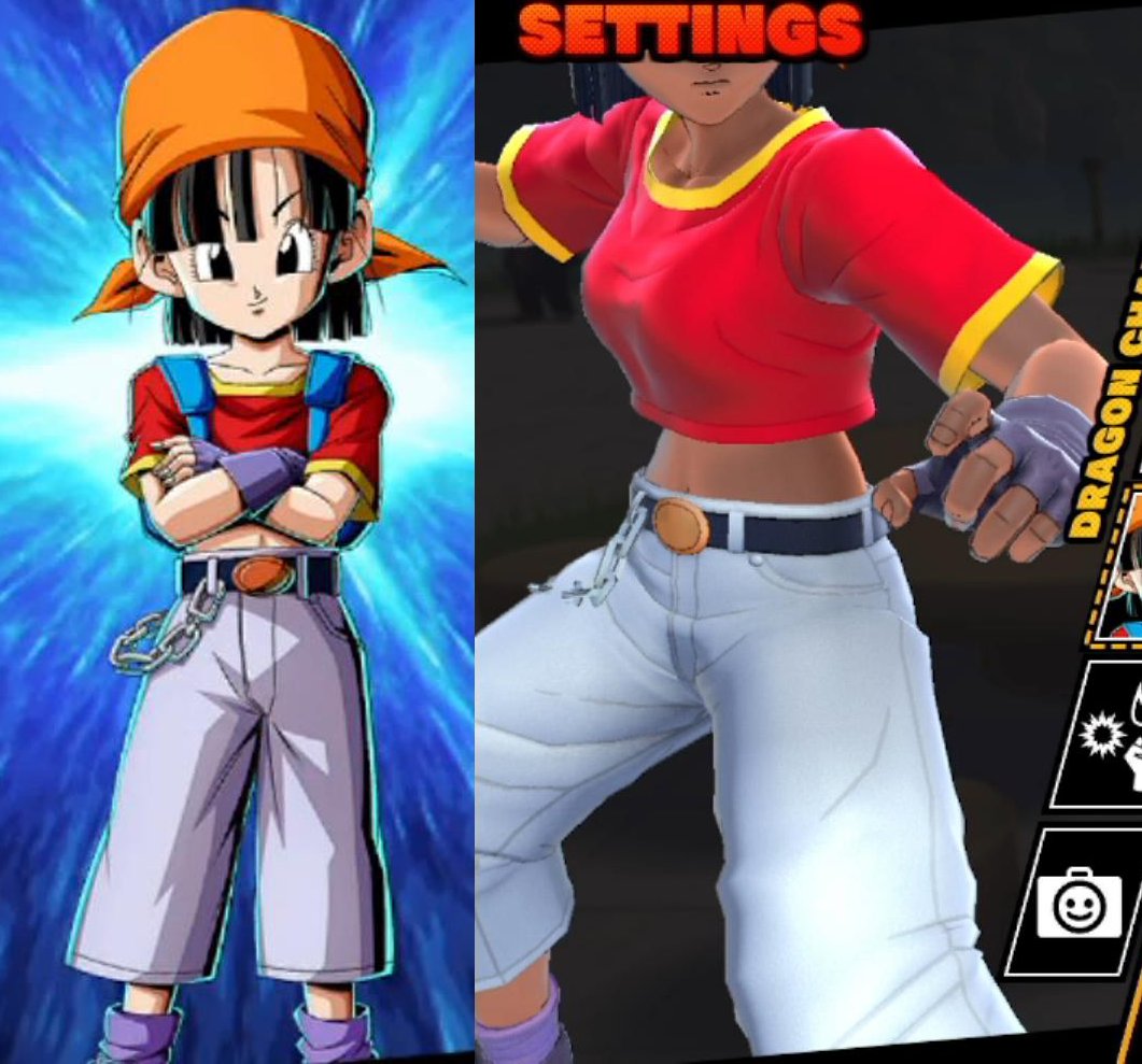 GTパンちゃん、イラストだとおヘソが完全に出てるのに変身状態だとお