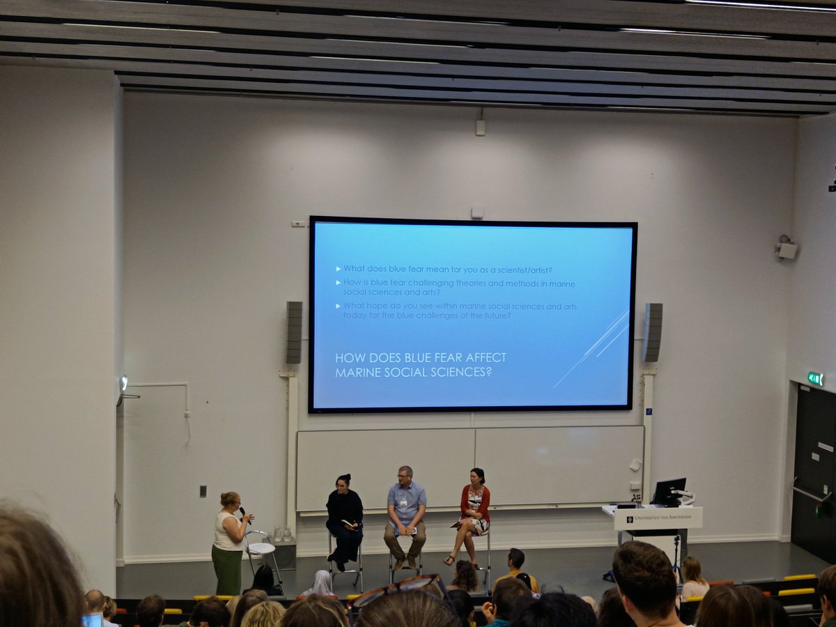 EmpowerUs_EU's tweet photo. It's the last day of the #MARE2023 conference and what a success it has been!
The last plenary session is being led by EmpowerUs partner @Ounana and focuses on how #BlueFear affects the field of #MarSocSci. EmpowerUs partner @WesleyFlannery is also sharing his insights 💡🌊 https://t.co/QCUrK7MR7y