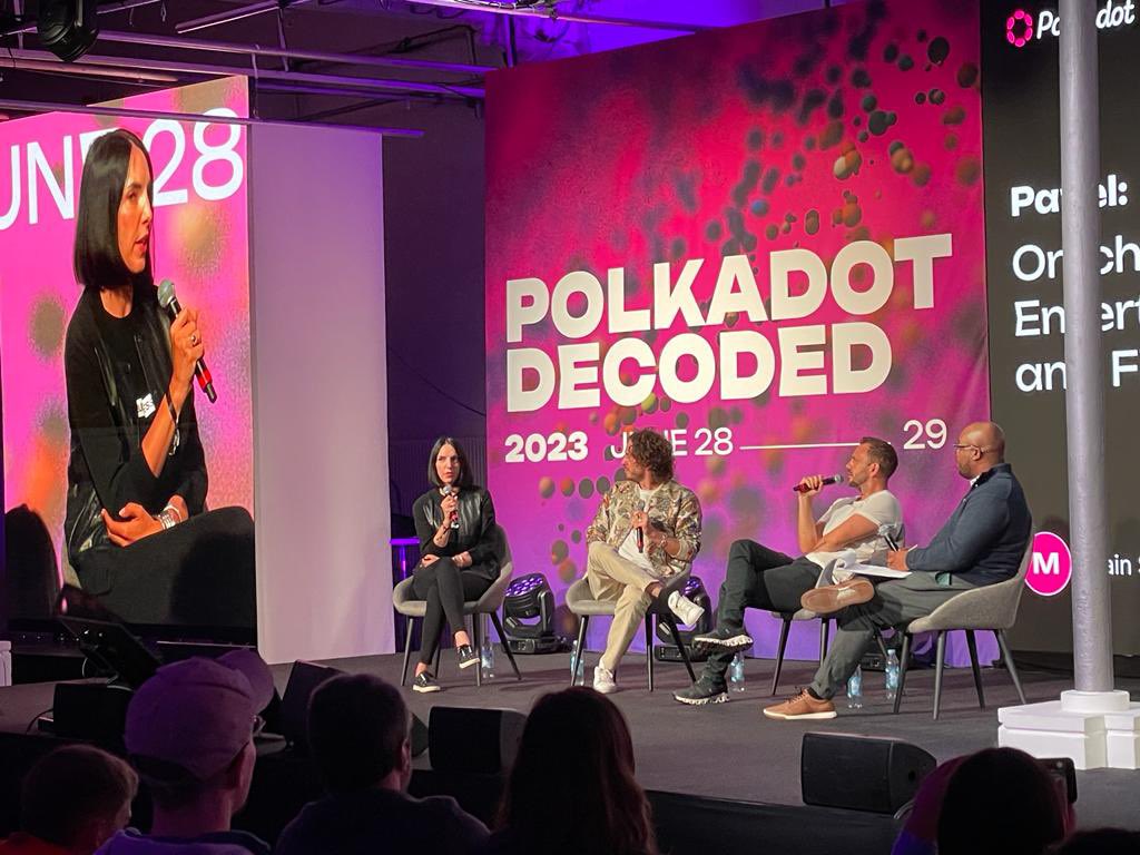 Giulia Maresca (@giuliammaresca) on Twitter photo Great talk about the future of Music and Entainment on WEB3 thanks <a href="/PolkadotDecoded/">Polkadot Decoded</a> <a href="/Polkadot/">Polkadot</a> <a href="/jointhepressure/">PUBLIC PRESSURE</a> <a href="/HorusHughes/">Horus Hughes</a> <a href="/Cointelegraph/">Cointelegraph</a> Great talk about the future of Music and Entainment on WEB3 thanks <a href="/PolkadotDecoded/">Polkadot Decoded</a> <a href="/Polkadot/">Polkadot</a> <a href="/jointhepressure/">PUBLIC PRESSURE</a> <a href="/HorusHughes/">Horus Hughes</a> <a href="/Cointelegraph/">Cointelegraph</a>