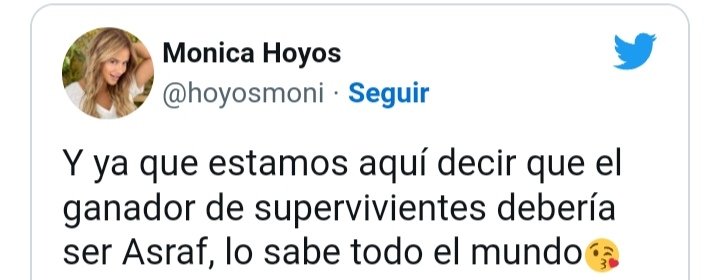 Totalmente Mónica lo sabíamos todo el mundo, pero como siempre la organización hace ganador a quien le parece a ellos bien, burlándose de la audiencia. Asraf era el merecedor de ese premio, pero se lleva lo más importante el cariño de miles de personas, un gran orgullo para el😘