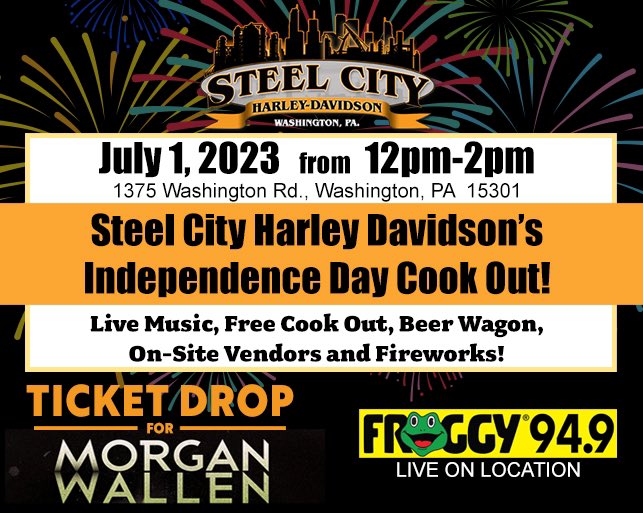 radiofroggy's tweet image. Win SOLD OUT @MorganWallen tickets at @steelcityharley in Washington PA this Saturday between Noon-2pm with FROGGY’s @DangerMulder &amp;amp; Katie Green live on location! #TicketDrop #MorganWallen