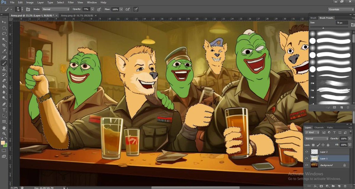 CryptopolyWorld's tweet photo. 🪖Attention Shill Army! 🪖

Progress is being made with the artwork🎖️
Today an external group will be opened for the Shill Armyℹ️
More information will follow later💂‍♂️
Stay tuned 🤩 
https://t.co/hBn6r26Ol4

#cryptocurrencie #shillarmy #CryptoNFTs #CryptoCommunity #cryptomarket https://t.co/ssbMR6GWex