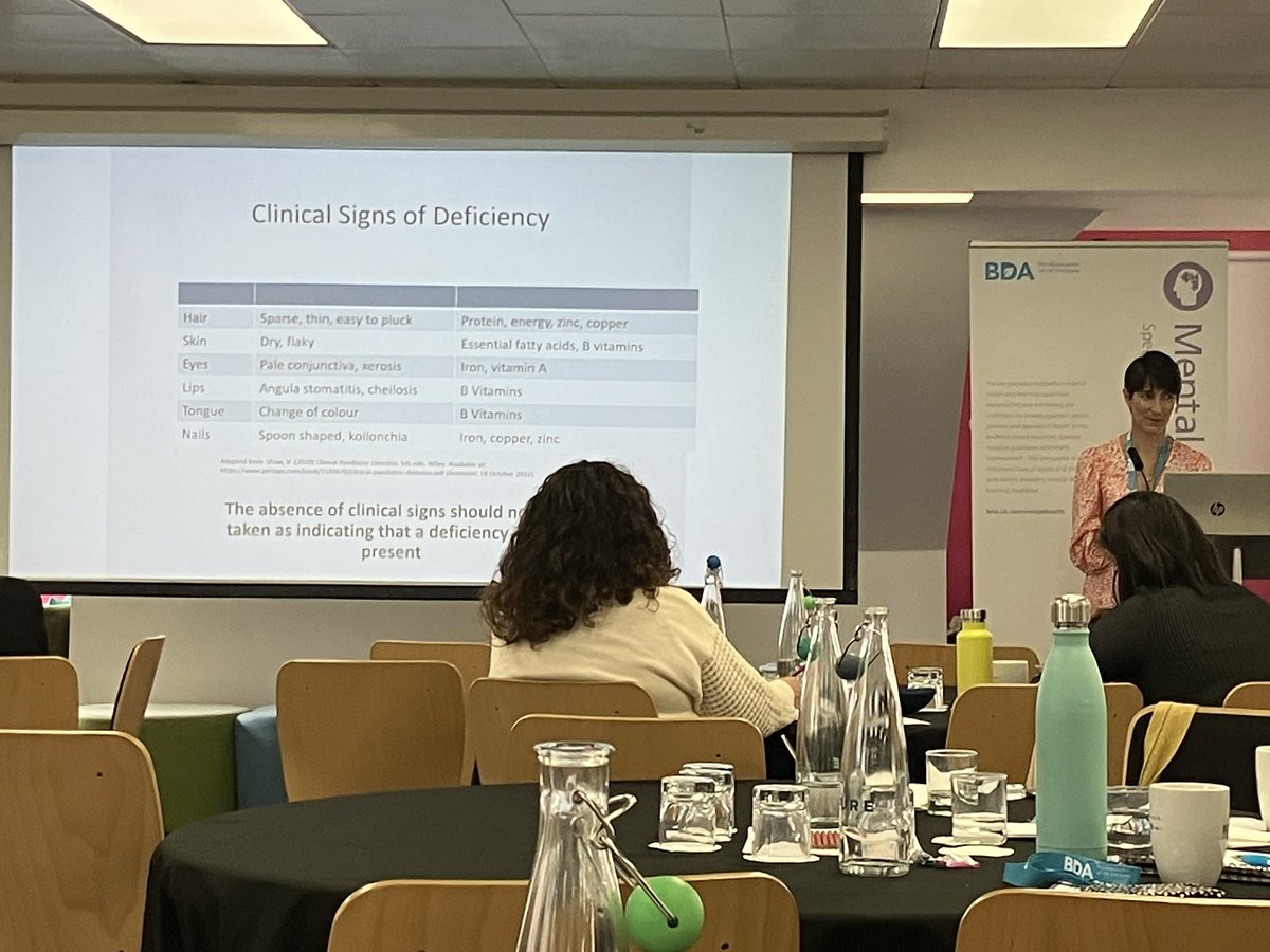Really informative and interesting session about vitamin and mineral deficiencies in ARFID #MHSGStudyDay2023 <a href="/Dietitians_MHG/">BDA Mental Health Specialist Group</a>