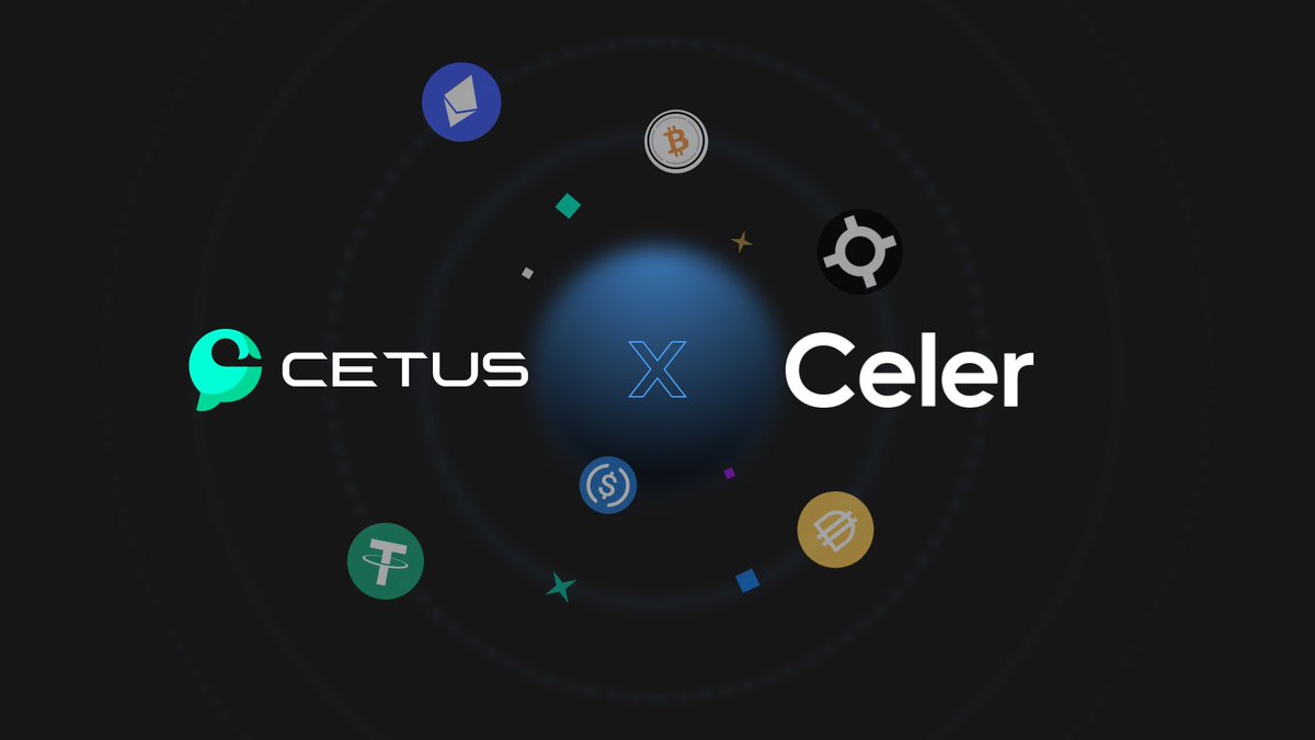 CetusProtocol's tweet photo. Bridged assets and wrapped assets of @CelerNetwork have now been supported on #Cetus. Users can easily bridge their assets eg. FRAX and USDC to #Sui via cBridge and enjoy a seamless trading experience through Cetus https://t.co/flHXl4ohKW