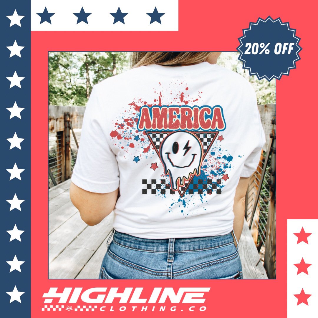 ShopHighline's tweet photo. Starting off 4th of July weekend with a BANG!🎇

Use code FIREWORK20 or one of our track reps code to save 20% our ENTIRE store now through Tuesday! ❤️🤍💙

#highlineclothingco #4thofjuly #racing #weekend #sale https://t.co/azIODahJmy
