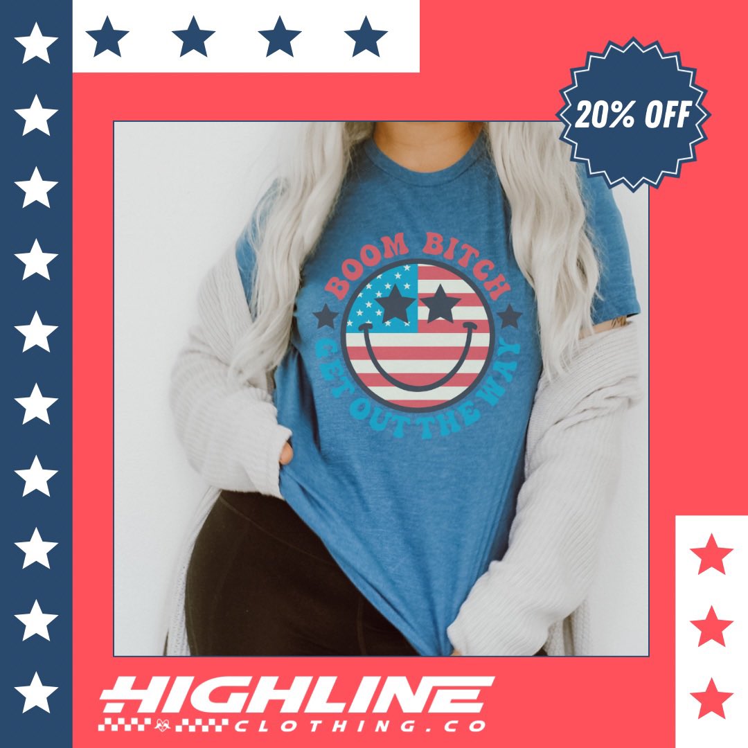 ShopHighline's tweet photo. Starting off 4th of July weekend with a BANG!🎇

Use code FIREWORK20 or one of our track reps code to save 20% our ENTIRE store now through Tuesday! ❤️🤍💙

#highlineclothingco #4thofjuly #racing #weekend #sale https://t.co/azIODahJmy