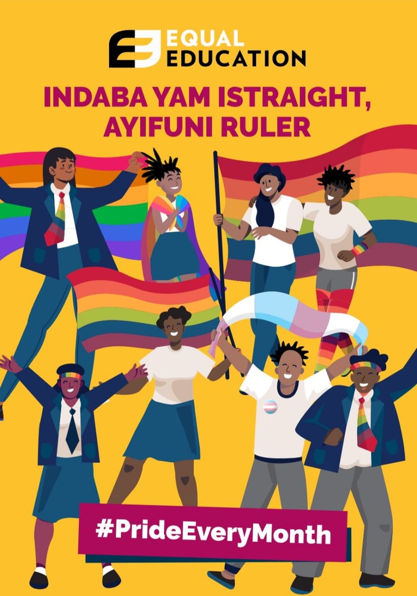 equal_education's tweet photo. [#PrideEveryMonth🏳️‍🌈] From the 1969 Stonewall riots to the first SA Pride of 1990, and on to the politics and activism of Equal Education members. https://t.co/oBj9QJHhiN
