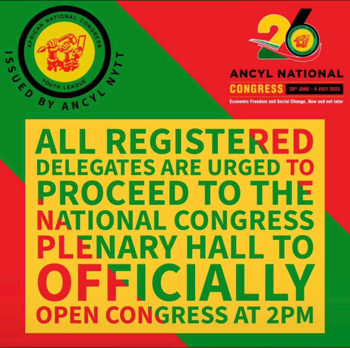 #ANCYL26  Delegates have asked to go plenary, so that the Congress can start. Registration of delegates has delayed the start of the Congress. #sabcnews