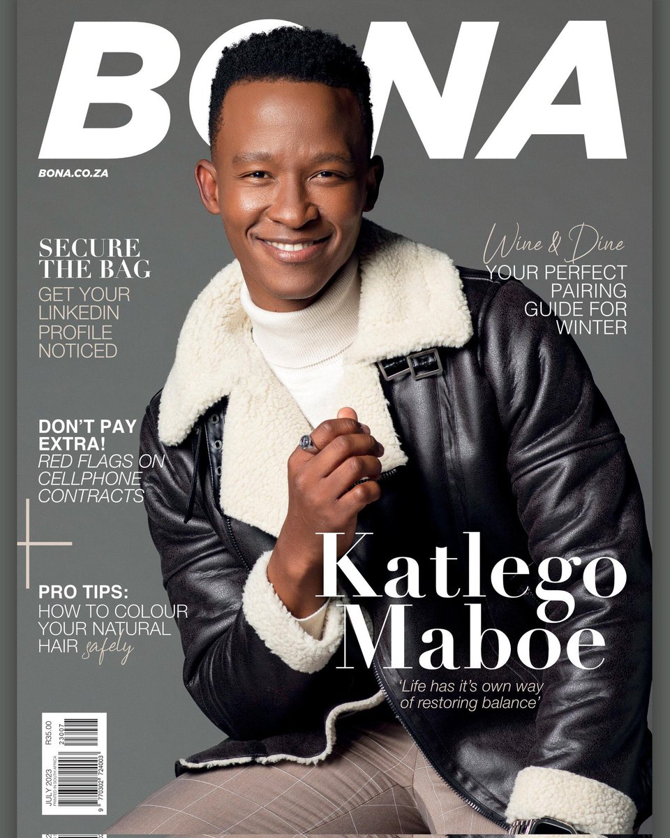 BRANDS: 

Katlego Maboe covers Bona Magazine 

#DealOrNoDealSA host is the cover star for the magazine’s July issue. 

#KgopoloReports
