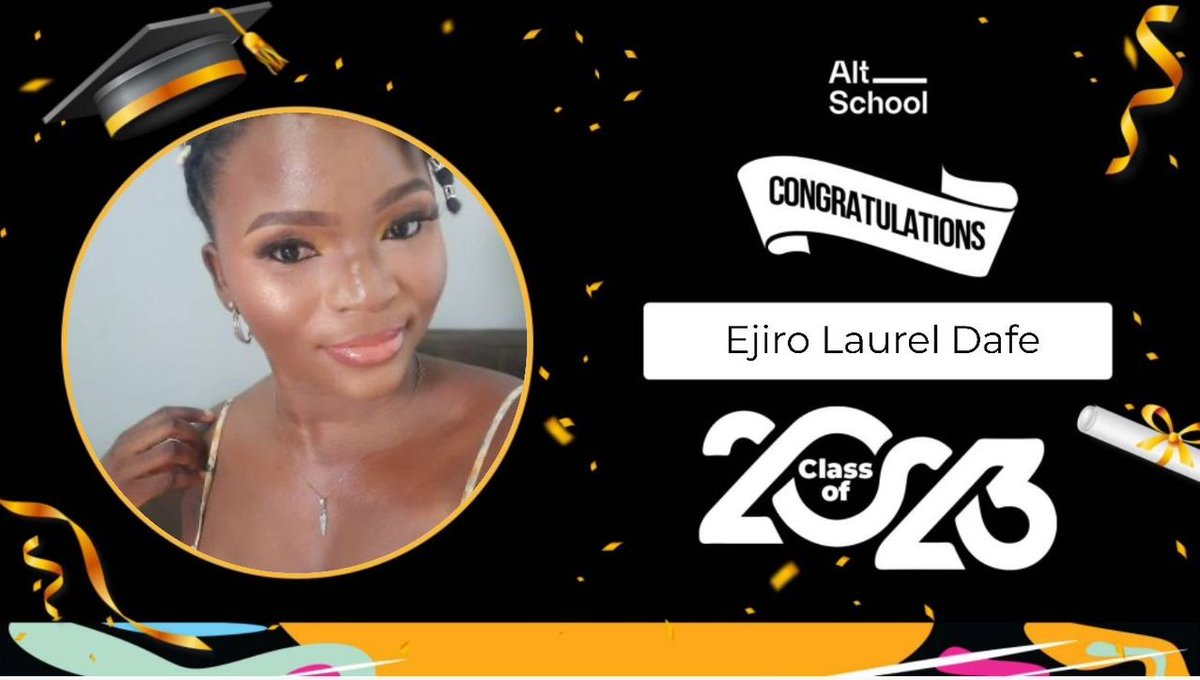 L4laurel's tweet image. I am super proud of myself for this one in particular, DevOps Engineer here🎊💃#AltGrads2023 #AltSchoolAfrica
