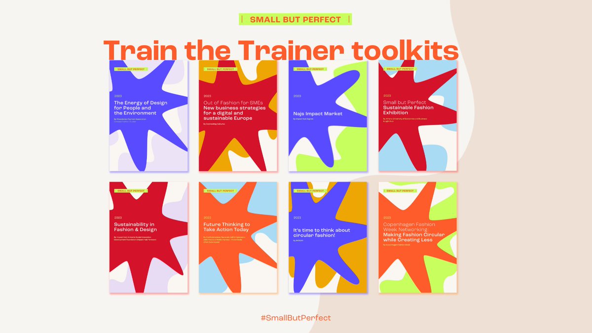 Looking for some weekend reading? 📚 Introducing the #SmallButPerfect Train the Trainer Toolkits, here to take your business to the next level in sustainability and circularity ♻️📈

All 8 Train the Trainer Toolkits are available to download now at small-but-perfect.com 🧡