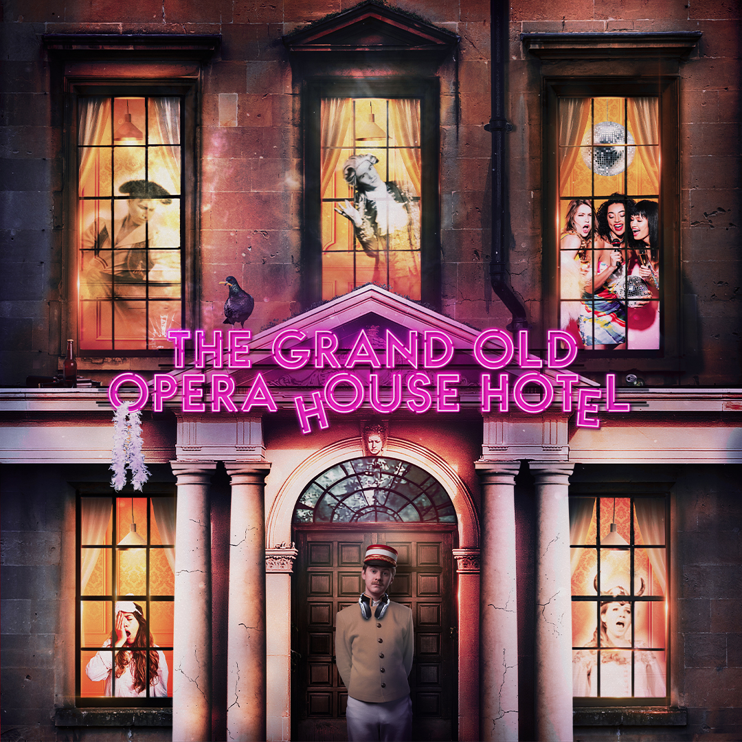 traversetheatre's tweet photo. Take a glimpse into the goings-on of The Grand Old Opera House Hotel through the windows of its shiny new artwork!

Full of loveable characters, brilliant music and a story to capture your heart, this new ensemble comedy makes its world premiere at #TravFest23

🎨 @feastcreative https://t.co/R5okcnrOdD