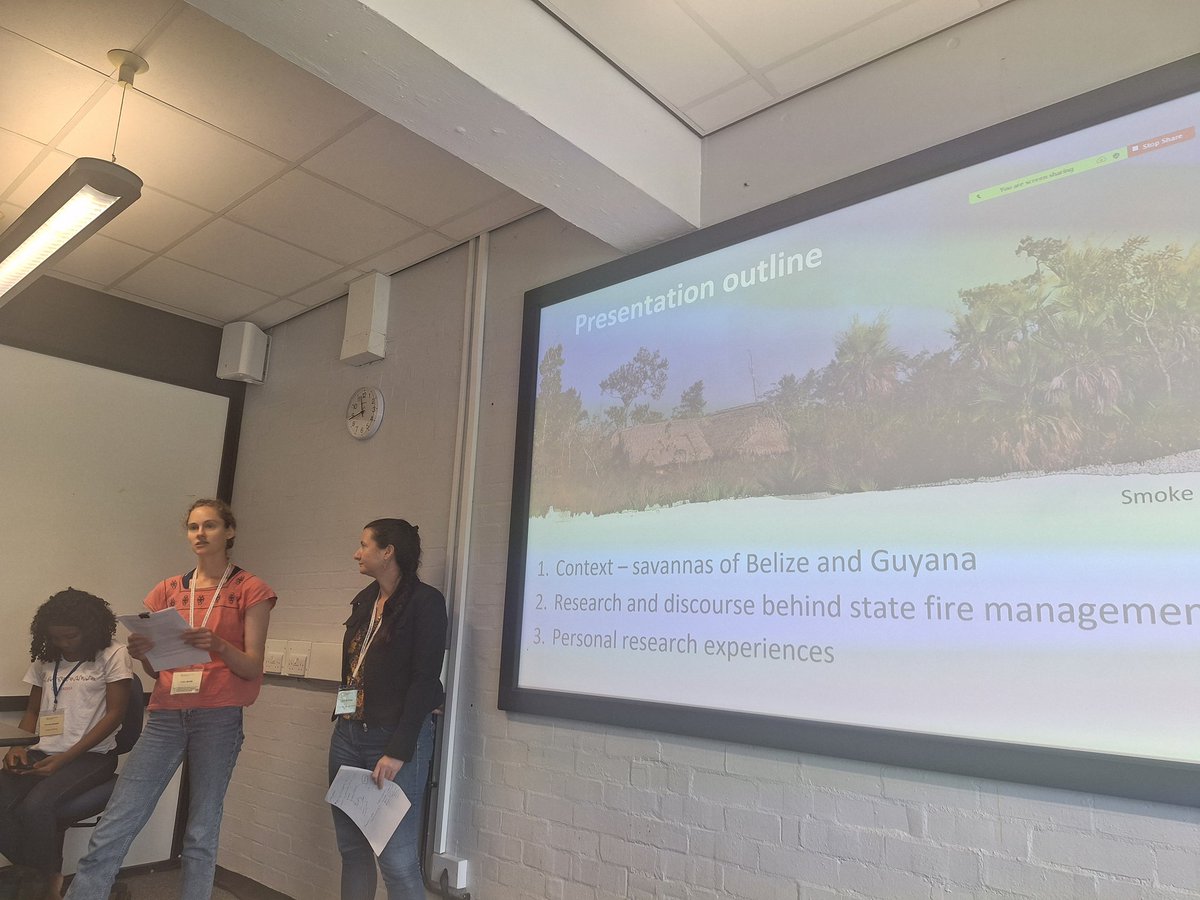centrewildfires's tweet photo. Fascinating insights from @CathyFire and @KayladeFreitas1 from @RHULGeography on fire research and management in Belize and Guyana from British colonialism to the present @devcomms #DSA2023 @UniofReading https://t.co/yqSIOwlkBQ