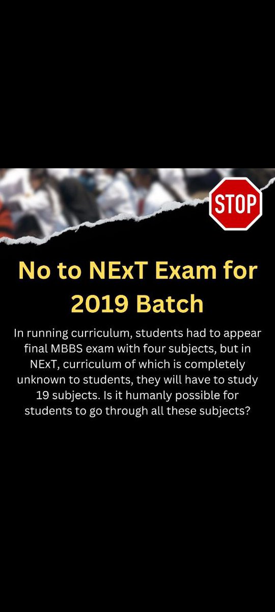 deekshaa_shukla's tweet photo. An exam for the so called "benefit of students" without even asking whether the students are okay with that or not. Wow👏
#NONEXTFOR2019BATCH 
#NONEXTFOR19BATCH 
#CANCELNEXT https://t.co/byyatJaNwl