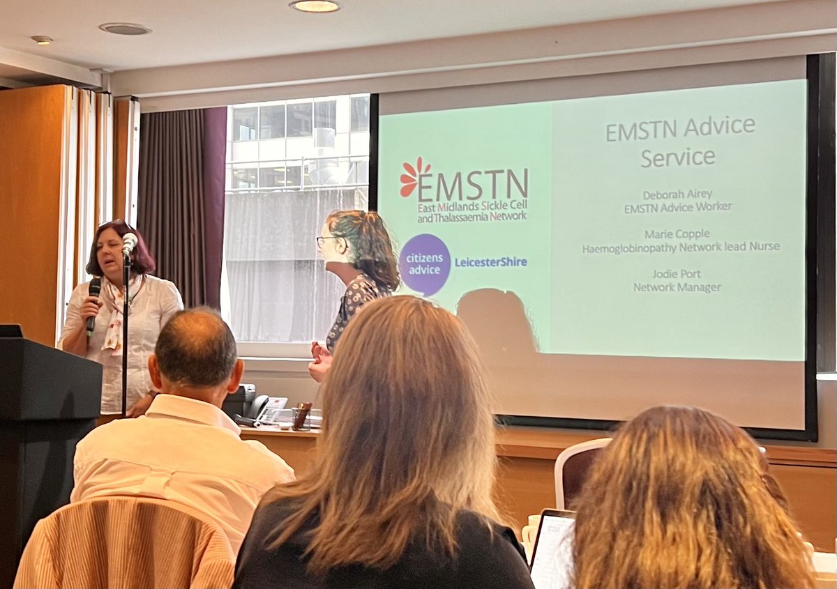 SairSunshine's tweet photo. Marie lead Nurse for @EMSTN_HCC and Deborah our Welfare Advice Worker presenting our Welfare Support Worker Service at Our Annual Pan Midlands Education Day #innovation #SupportingPatients #HolisticCare https://t.co/FfwkvSsb17