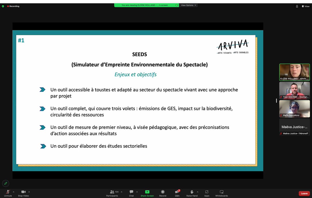 La Collaborative (@lacollaborative) on Twitter photo Mercredi dernier, dans le cadre du projet #Objectif13, nous nous sommes associés à #Arviva pour l'organisation d'un webinaire de présentation et d'aide à la prise en mains de #SEEDS, créé pour calculer son empreinte environnementale. Belle participation !
arviva.org/seeds Mercredi dernier, dans le cadre du projet #Objectif13, nous nous sommes associés à #Arviva pour l'organisation d'un webinaire de présentation et d'aide à la prise en mains de #SEEDS, créé pour calculer son empreinte environnementale. Belle participation !
arviva.org/seeds