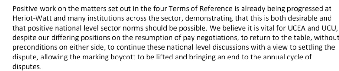 Heriot-Watt UCU (@ucu_hwubranch) on Twitter photo BREAKING:
<a href="/HeriotWattUni/">Heriot-Watt University</a> & HWUCU have come together to make a joint statement calling UCEA & UCU to return to negotiations without preconditions on either side.
Adding to institutions + branches, together, already calling for talks. We hope it encourages others to do the same. BREAKING:
<a href="/HeriotWattUni/">Heriot-Watt University</a> & HWUCU have come together to make a joint statement calling UCEA & UCU to return to negotiations without preconditions on either side.
Adding to institutions + branches, together, already calling for talks. We hope it encourages others to do the same.