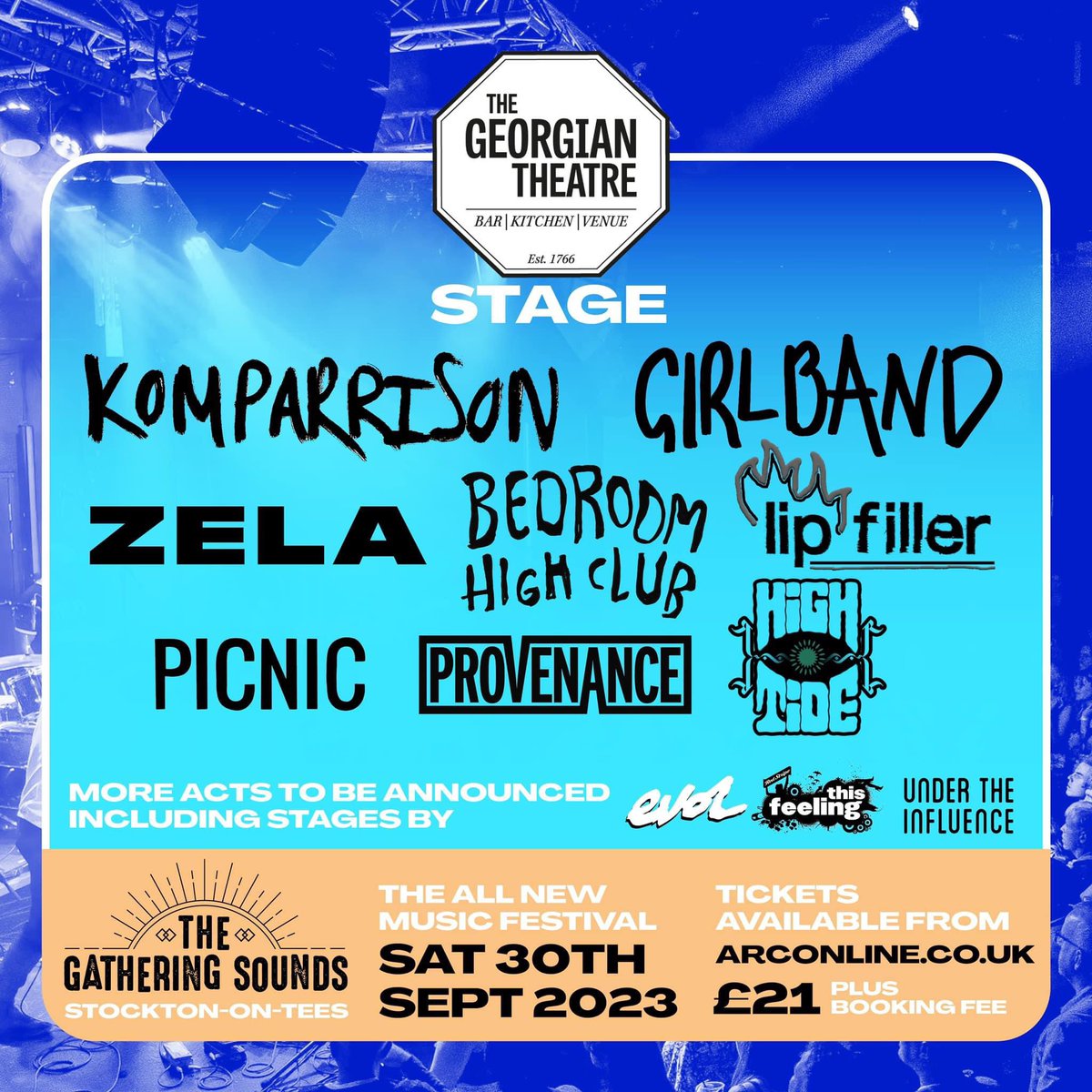 The Gathering Sounds (@gatheringsounds) on Twitter photo 📣FESTIVAL ANNOUNCEMENT PEOPLE! 📣
Things have just got way BIGGER 💪
Proudly introducing the altogether <a href="/georgian_stcktn/">The Georgian Theatre</a> stage 🙌 FT/ the mighty <a href="/komparrison/">Komparrison🖤</a> <a href="/thisisZELA/">ZELA</a> and more!
Snap your tickets right here 👉rb.gy/fjzut 📣FESTIVAL ANNOUNCEMENT PEOPLE! 📣
Things have just got way BIGGER 💪
Proudly introducing the altogether <a href="/georgian_stcktn/">The Georgian Theatre</a> stage 🙌 FT/ the mighty <a href="/komparrison/">Komparrison🖤</a> <a href="/thisisZELA/">ZELA</a> and more!
Snap your tickets right here 👉rb.gy/fjzut