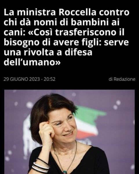 Non sapevo di compiere un gesto politico chiamando i miei bassotti Filomena e Assuntina