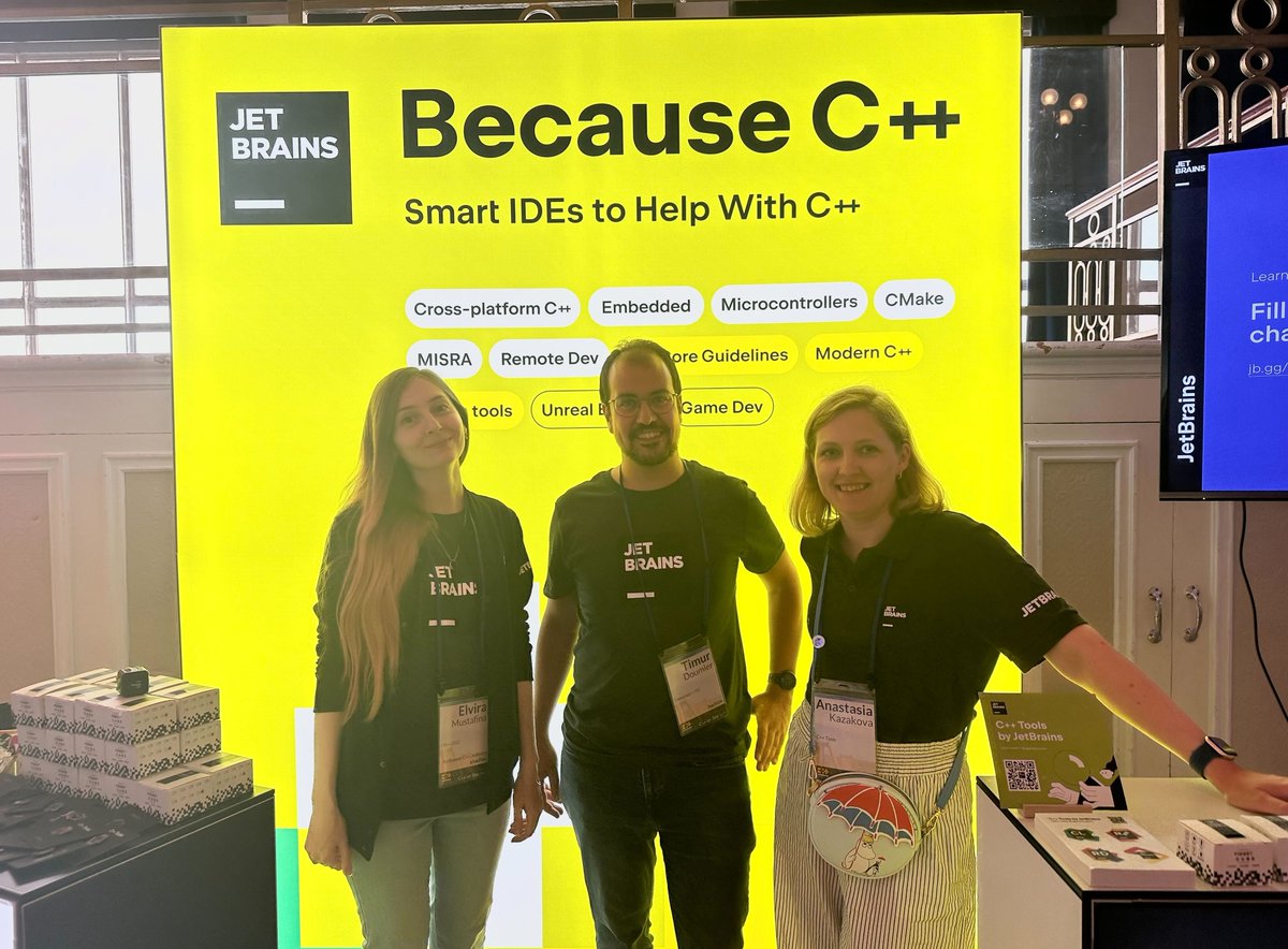 clion_ide's tweet image. Thank you
@cpponsea
for this fantastic event! It was such a great experience with many inspiring talks and productive chats.

If you are interested in learning more about our C++ Tools, please see this jetbrains.com/cpp/

#cpponsea #cpp #cplusplus