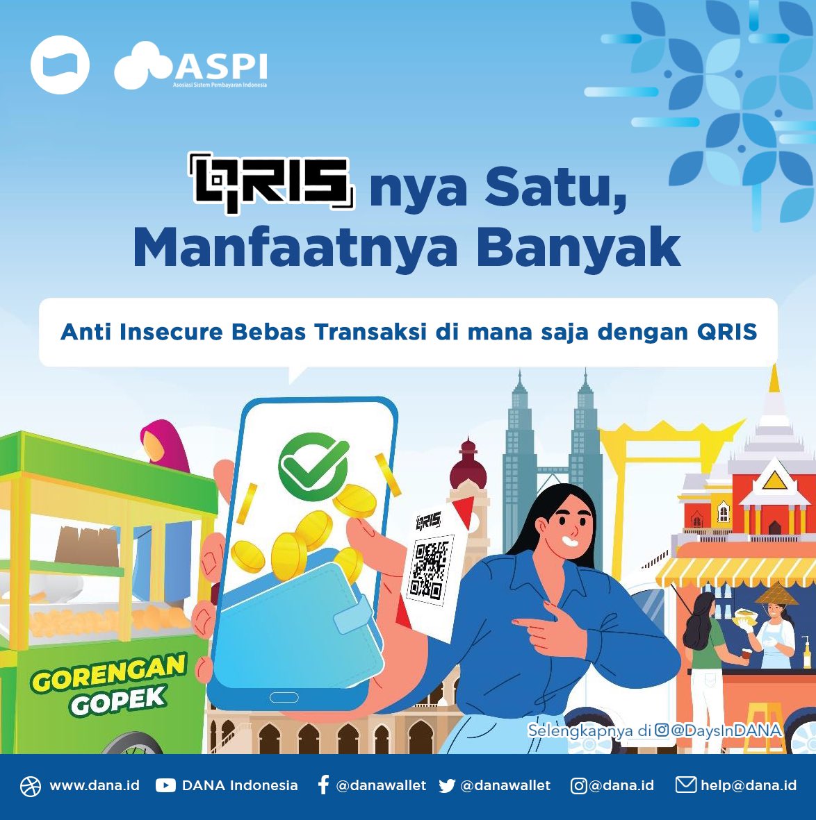 danawallet's tweet photo. Tau nggak sih kalo pakai QRIS menangnya banyak? Sekarang nggak usah banyak tukar uang kalo mau jalan-jalan ke Thailand dan Malaysia. Tinggal top up saldoDANA-mu dan gunakan QRIS yang ada di aplikasi DANA saat membayar. Mudah bukan? #DANADompetDigital https://t.co/8HP3Ko7ay9